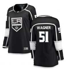 Women's Los Angeles Kings #51 Austin Wagner Authentic Black Home Fanatics Branded Breakaway NHL Jersey