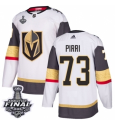 Youth Adidas Vegas Golden Knights #73 Brandon Pirri Authentic White Away 2018 Stanley Cup Final NHL Jersey