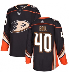Men's Adidas Anaheim Ducks #40 Jared Boll Authentic Black Home NHL Jersey
