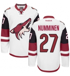 Men's Reebok Arizona Coyotes #27 Teppo Numminen Authentic White Away NHL Jersey