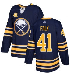 Youth Adidas Buffalo Sabres #41 Justin Falk Authentic Navy Blue Home NHL Jersey