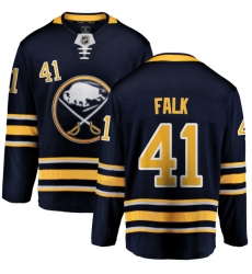 Youth Buffalo Sabres #41 Justin Falk Fanatics Branded Navy Blue Home Breakaway NHL Jersey