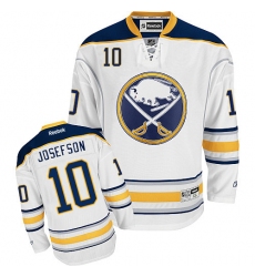 Men's Reebok Buffalo Sabres #10 Jacob Josefson Authentic White Away NHL Jersey