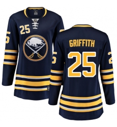 Women's Buffalo Sabres #25 Seth Griffith Fanatics Branded Navy Blue Home Breakaway NHL Jersey
