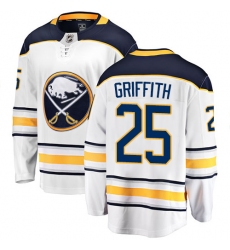 Youth Buffalo Sabres #25 Seth Griffith Fanatics Branded White Away Breakaway NHL Jersey