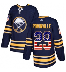 Youth Adidas Buffalo Sabres #29 Jason Pominville Authentic Navy Blue USA Flag Fashion NHL Jersey