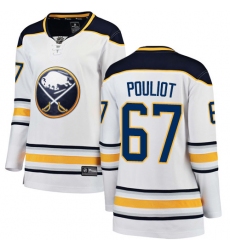 Women's Buffalo Sabres #67 Benoit Pouliot Fanatics Branded White Away Breakaway NHL Jersey