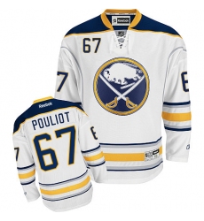 Women's Reebok Buffalo Sabres #67 Benoit Pouliot Authentic White Away NHL Jersey