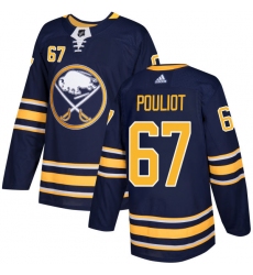 Youth Adidas Buffalo Sabres #67 Benoit Pouliot Premier Navy Blue Home NHL Jersey