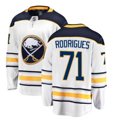 Men's Buffalo Sabres #71 Evan Rodrigues Fanatics Branded White Away Breakaway NHL Jersey