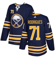 Youth Adidas Buffalo Sabres #71 Evan Rodrigues Premier Navy Blue Home NHL Jersey
