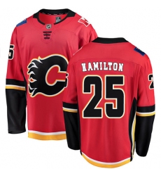 Youth Calgary Flames #25 Freddie Hamilton Fanatics Branded Red Home Breakaway NHL Jersey
