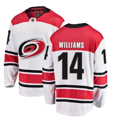 Youth Carolina Hurricanes #14 Justin Williams Fanatics Branded White Away Breakaway NHL Jersey
