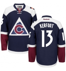 Men's Reebok Colorado Avalanche #13 Alexander Kerfoot Premier Blue Third NHL Jersey