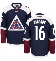 Men's Reebok Colorado Avalanche #16 Nikita Zadorov Premier Blue Third NHL Jersey