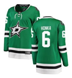 Women's Dallas Stars #6 Julius Honka Authentic Green Home Fanatics Branded Breakaway NHL Jersey