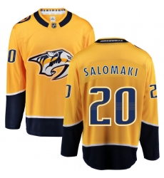 Youth Nashville Predators #20 Miikka Salomaki Fanatics Branded Gold Home Breakaway NHL Jersey