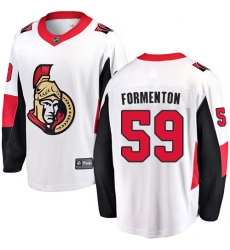 Youth Ottawa Senators #59 Alex Formenton Fanatics Branded White Away Breakaway NHL Jersey