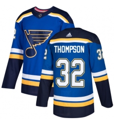 Youth Adidas St. Louis Blues #32 Tage Thompson Premier Royal Blue Home NHL Jersey