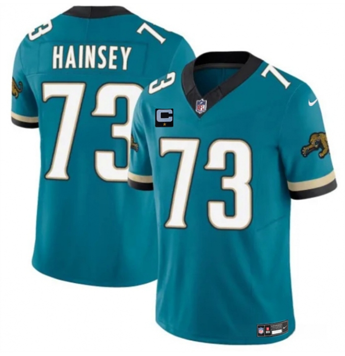 Men's Jacksonville Jaguars #73 Robert Hainsey Teal 2025 F.U.S.E. With 1-Star C Prowler Throwback Vapor Limited Football Stitched Jersey