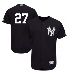 Men's Majestic New York Yankees #27 Giancarlo Stanton Navy Blue Flexbase Authentic Collection MLB Jersey