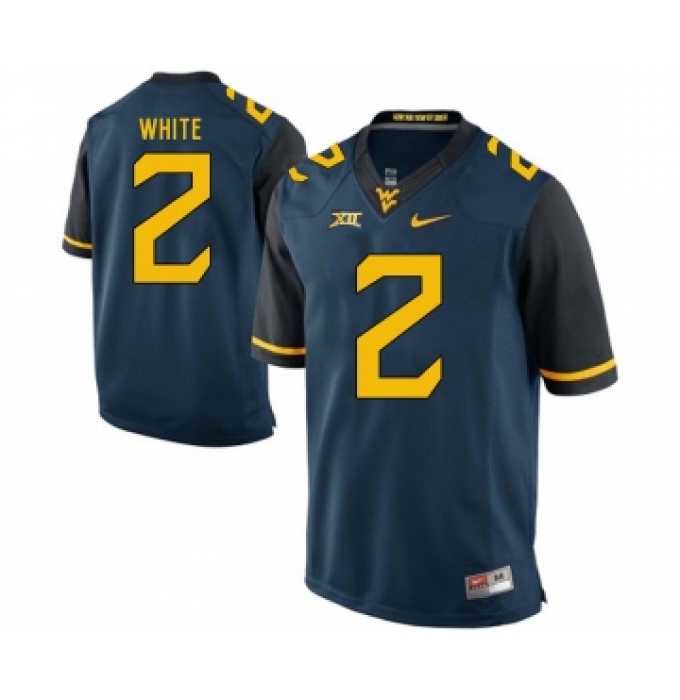 West Virginia Mountaineers 2 Ka'Raun White Navy College Football Jersey
