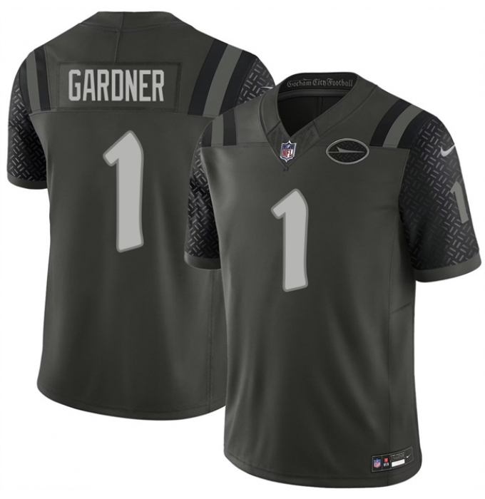 Men's New York Jets #1 Ahmad Gardner Black 2025 F.U.S.E. “Rivalries” Vapor Limited Football Stitched Jersey