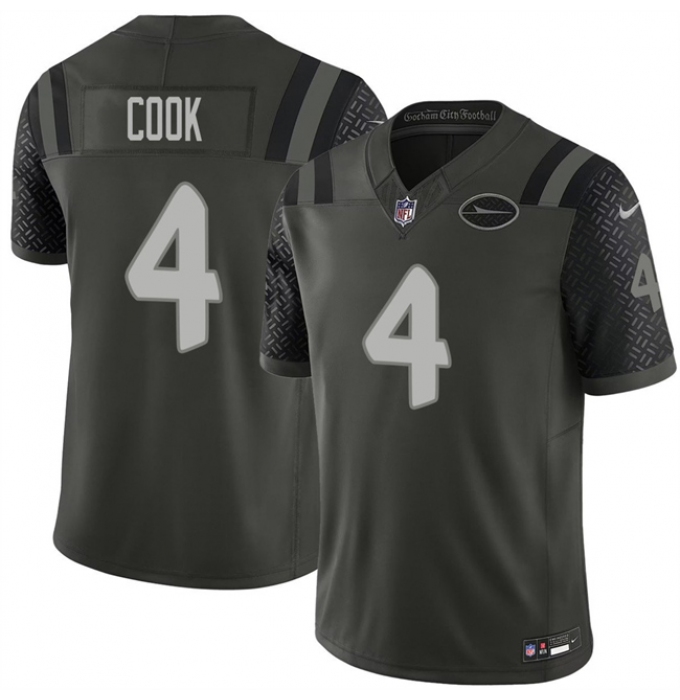 Men's New York Jets #4 Brady Cook Black 2025 F.U.S.E. “Rivalries” Vapor Limited Football Stitched Jersey