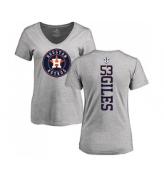 MLB Women's Nike Houston Astros #53 Ken Giles Ash Backer T-Shirt