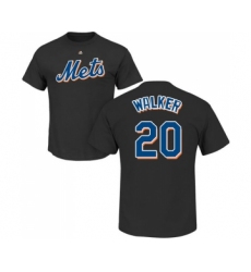 MLB Nike New York Mets #20 Neil Walker Black Name & Number T-Shirt