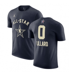 Men's 2024 All-Star #0 Damian Lillard Navy T-Shirt