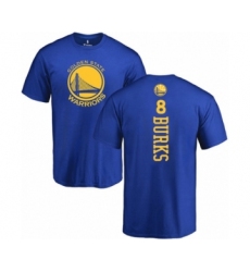 Basketball Golden State Warriors #8 Alec Burks Royal Blue Backer T-Shirt