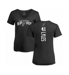 Basketball Women's San Antonio Spurs #41 Trey Lyles Black Backer T-Shirt
