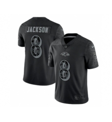 Men's Baltimore Ravens #8 Lamar Jackson Black Reflective Limited Stitched Football Jersey Men's Baltimore Ravens #8 Lamar Jackson Black Reflective Limited Stitched Football Jersey
