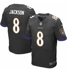 Men's Nike Baltimore Ravens #8 Lamar Jackson Elite Black Alternate NFL Jersey Men's Nike Baltimore Ravens #8 Lamar Jackson Elite Black Alternate NFL Jersey