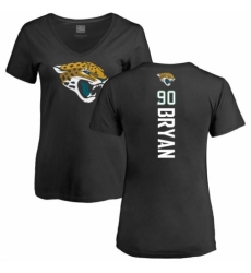 NFL Women's Nike Jacksonville Jaguars #90 Taven Bryan Black Backer V-Neck T-Shirt