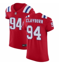 Men's Nike New England Patriots #94 Adrian Clayborn Red Alternate Vapor Untouchable Elite Player NFL Jersey