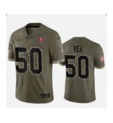 Men's Tampa Bay Buccaneers #50 Vita Vea 2022 Olive Salute To Service Limited Stitched Jersey