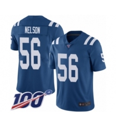 Men's Indianapolis Colts #56 Quenton Nelson Royal Blue Team Color Vapor Untouchable Limited Player 100th Season Football Jersey Men's Indianapolis Colts #56 Quenton Nelson Royal Blue Team Color Vapor Untouchable Limited Player 100th Season Football Jersey