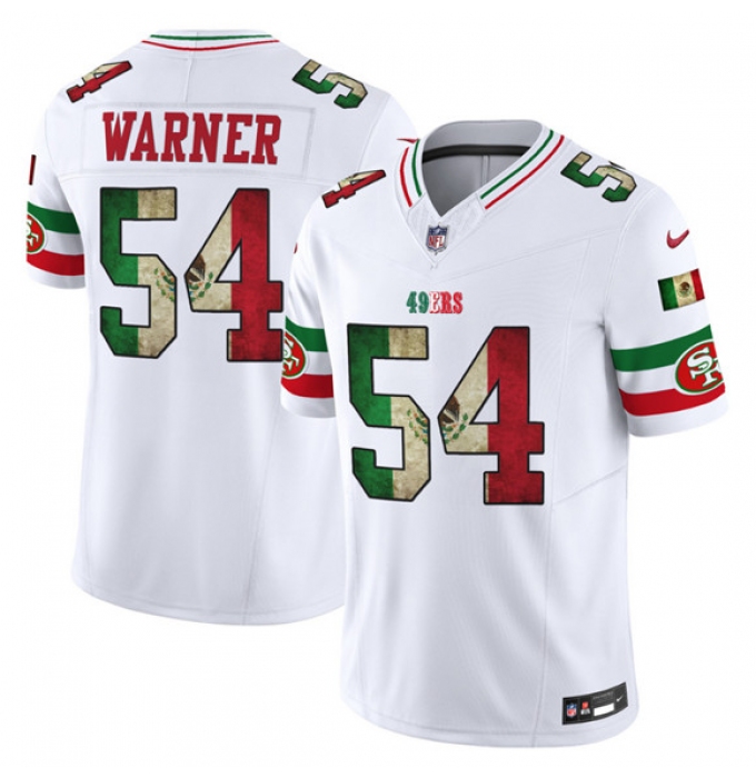 Men's San Francisco 49ers #54 Fred Warner White 2025 F.U.S.E. Mexico Vapor Limited Football Stitched Jersey