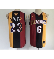 Men's Los Angeles Lakers #6-23 LeBron James Swingman Basketball Jersey