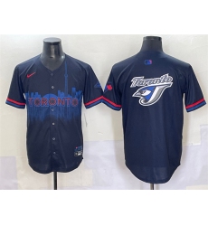 Men's Toronto Blue Jays Team Big Logo Navy 2024 City Connect Limited Stitched Baseball Jersey