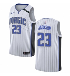 Men's Nike Orlando Magic #23 Justin Jackson Swingman White NBA Jersey - Association Edition