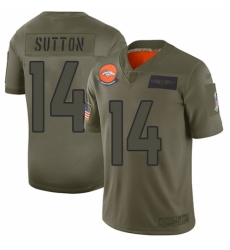 Men's Denver Broncos #14 Courtland Sutton Limited Camo 2019 Salute to Service Football Jersey