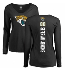 NFL Women's Nike Jacksonville Jaguars #88 Austin Seferian-Jenkins Black Backer Slim Fit Long Sleeve T-Shirt