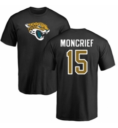 NFL Nike Jacksonville Jaguars #15 Donte Moncrief Black Name & Number Logo T-Shirt
