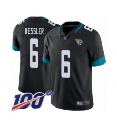 Men's Jacksonville Jaguars #6 Cody Kessler Black Team Color Vapor Untouchable Limited Player 100th Season Football Jersey