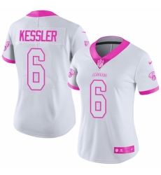 Women's Nike Jacksonville Jaguars #6 Cody Kessler Limited White/Pink Rush Fashion NFL Jersey