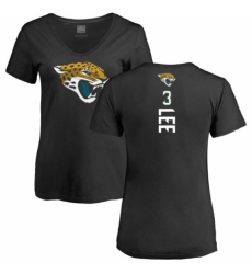 NFL Women's Nike Jacksonville Jaguars #3 Tanner Lee Black Backer V-Neck T-Shirt