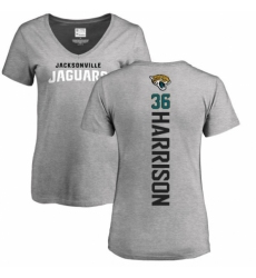NFL Women's Nike Jacksonville Jaguars #36 Ronnie Harrison Ash Backer T-Shirt